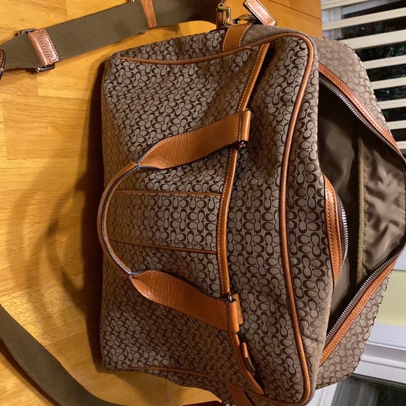 Material Coach briefcase with leather trim - Picture 4 of 6